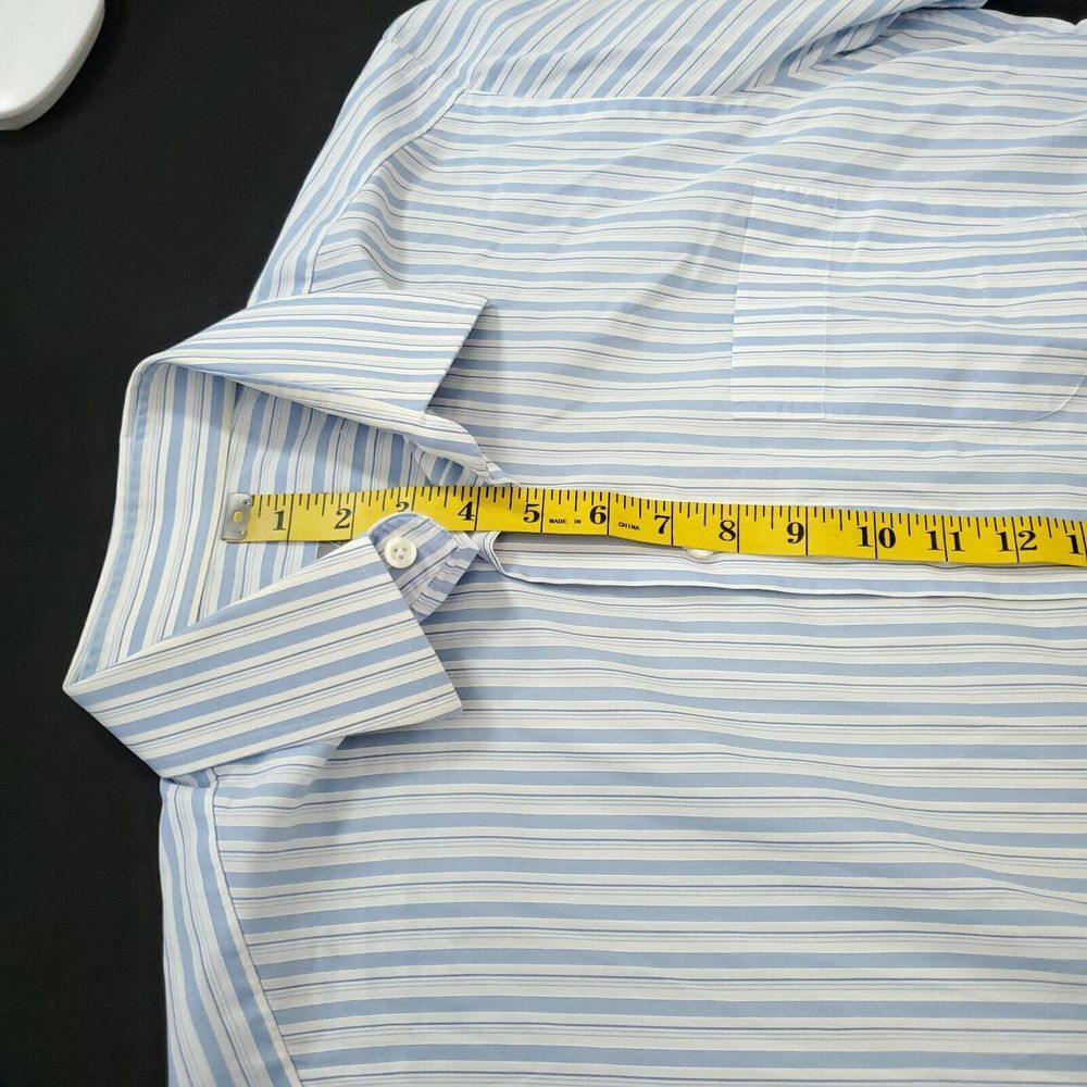 Van Laack Royal Button Down Shirt Mens Medium Blue Casual Dress Short Sleeve M - Picture 3 of 13